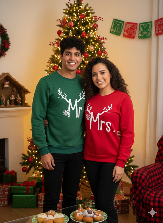 Buzo Parejas Mr & Mrs Renos | Algodón Perchado | Regalo Novios
