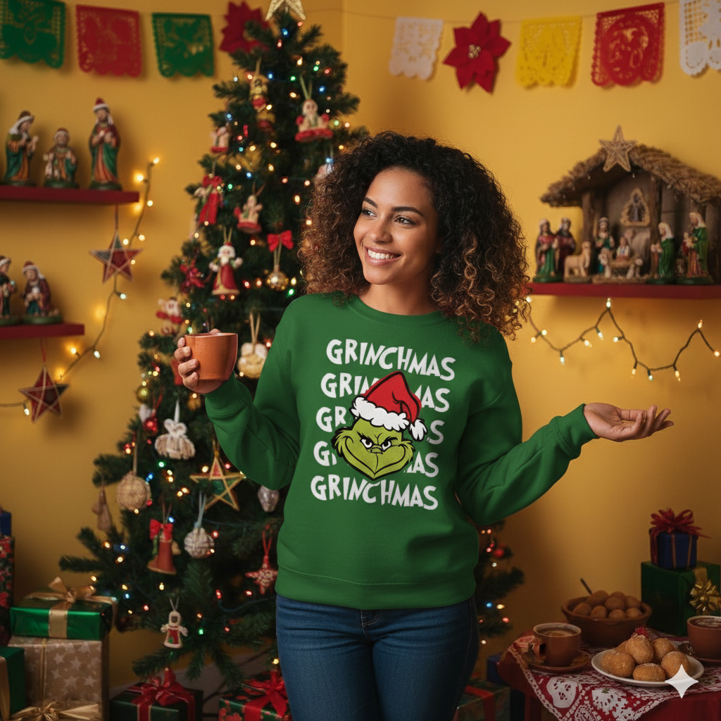 Sudadera Navideña Grinchmas | Estampada Dama | Regalo